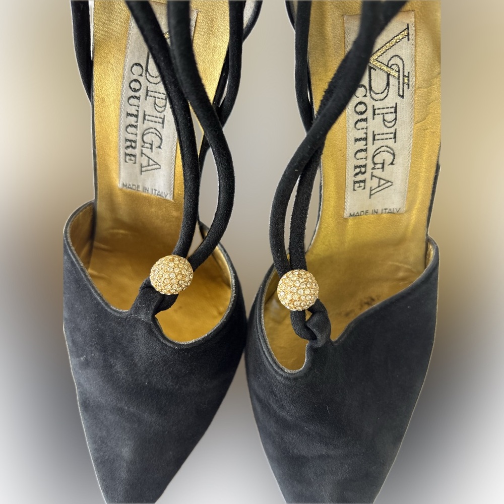 Via Spiga Black Suede Women's Shoes size 5.5